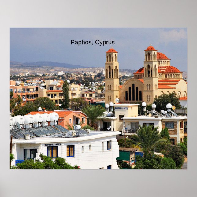 Paphos, Cyprus scenic view, Poster (Front)