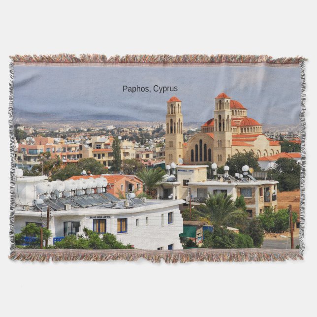 Paphos, Cyprus Throw Blanket (Front)