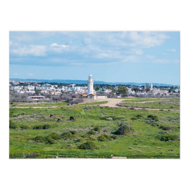 Paphos Lighthouse, Cyprus Poster (Front)