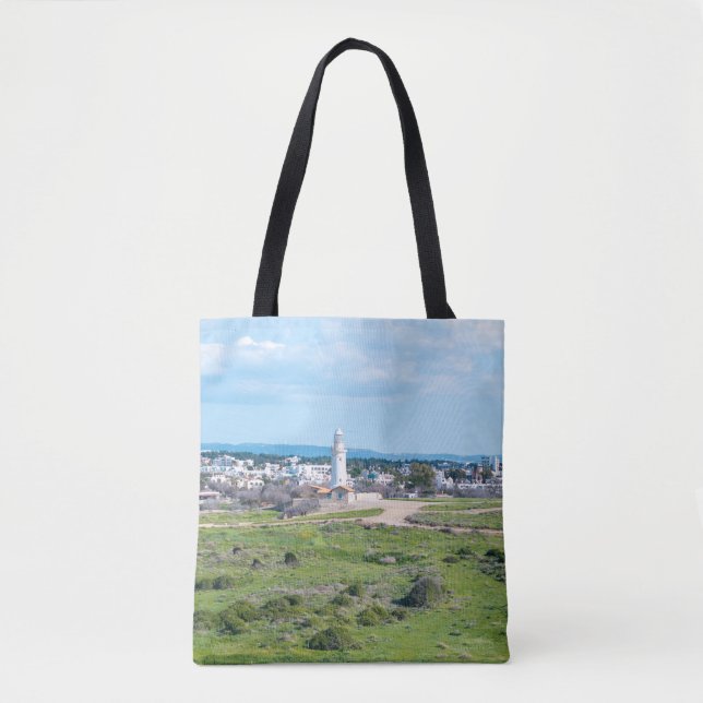 Paphos Lighthouse, Cyprus Tote Bag (Front)