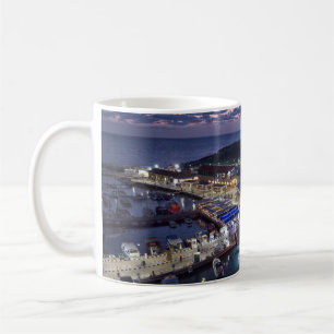 Paphos Night View of the harbour by Paphos Life Coffee Mug