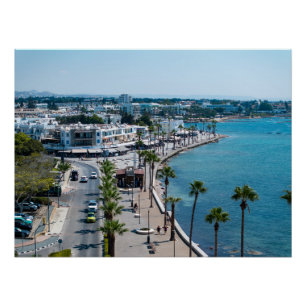 Paphos Sea Front Poster