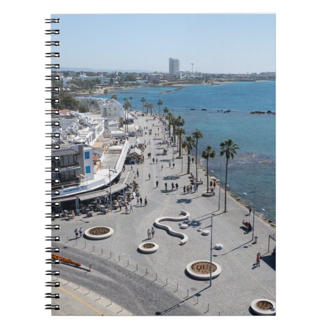 Paphos Sea Front Walk by drone Notebook (Front)