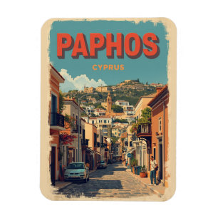 Paphos water view, Cyprus touring souvenir gifts Magnet