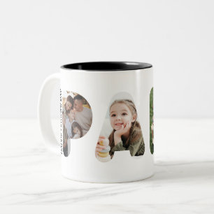 Papi Custom Photo Personalised Father's Day Two-Tone Coffee Mug