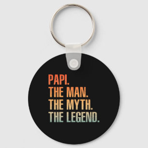Papi For Men Dad Grandpa Man Myth Legend Fathers D Key Ring