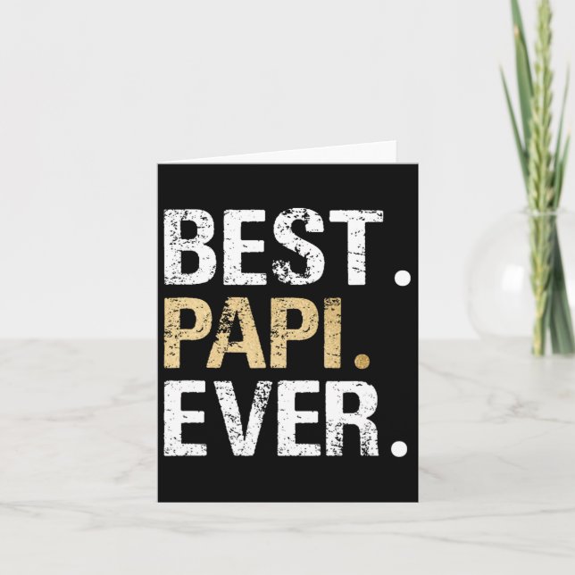Papi Gift From Granddaughter Grandson Best Papi  Card (Front)