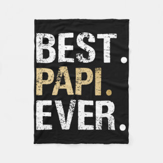 Papi Gift From Granddaughter Grandson Best Papi  Fleece Blanket