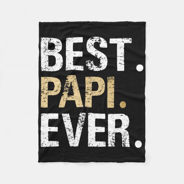 Papi Gift From Granddaughter Grandson Best Papi  Fleece Blanket (Front)