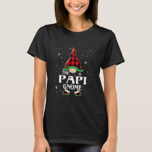 Papi Gnome Buffalo Plaid Matching Family Christmas T-Shirt