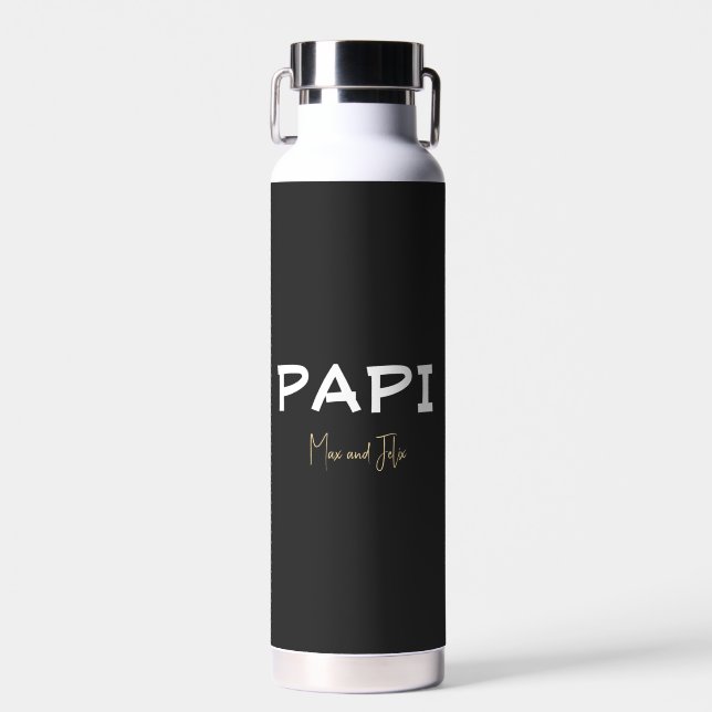 PAPI, kids names Water Bottle (Front)