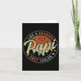 Papi Like A Grandpa Only Cooler Vintage Retro Fath Card