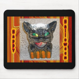 Papier Mache Halloween Cat Matching Items Mouse Mat