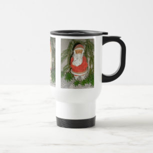 Papier Mache Santas Travel Mug