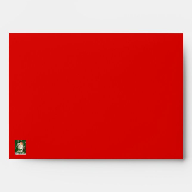 Papier Mache White Coated Santa Holiday Envelope (Front)