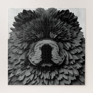PAPIER MIRAGE Black Chow Jigsaw Puzzle