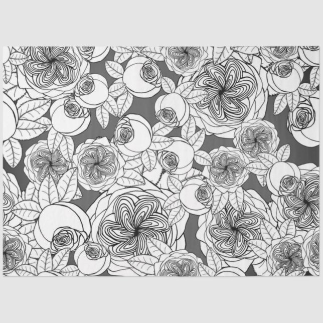 PAPIER MOUSSELINE Flower Bud tissue paper (Front)