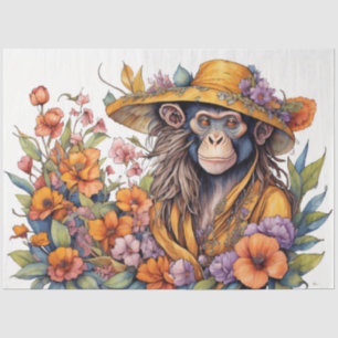 Papier Mousseline Flower hat Monkey see monkey do  Tissue Paper
