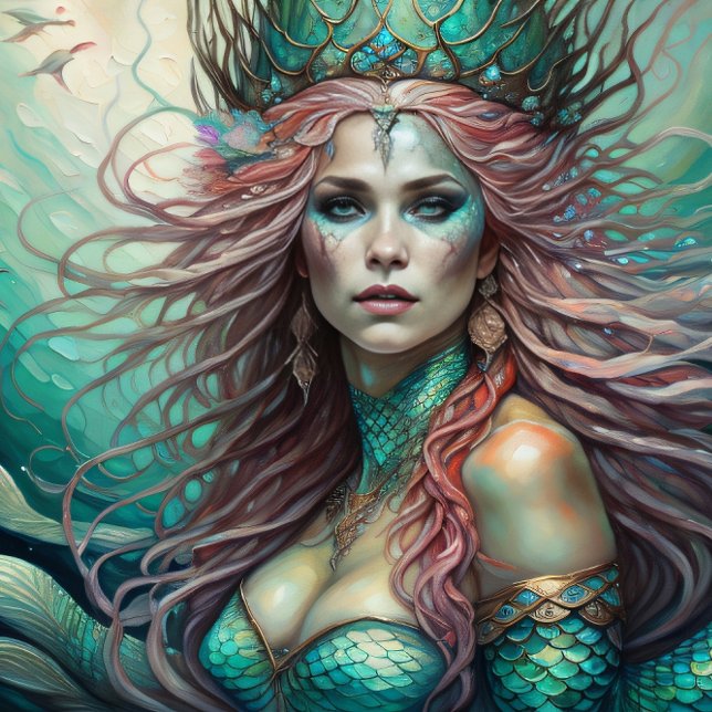 Papier Mousseline Mermaid Red Hair Queen v3 Tissue Paper (Creator Uploaded)