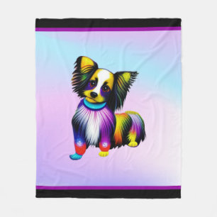 Papillion Pop Art Pastel Fleece Blanket