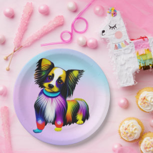 Papillion Pop Art Pastel   Paper Plate