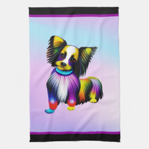 Papillion Pop Art Pastel   Tea Towel