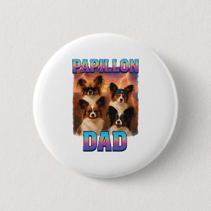 Papillon 6 Cm Round Badge