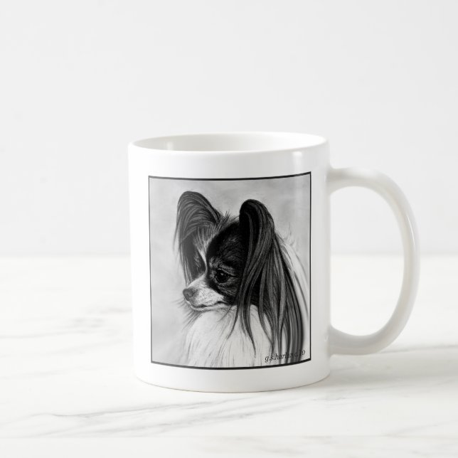 Papillon Art by Glenda S. Harlan Coffee Mug (Right)