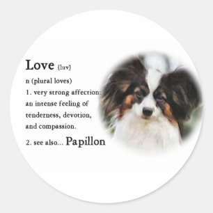 Papillon Art Gifts Classic Round Sticker
