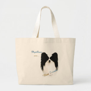Papillon Best Friend 2 Large Tote Bag