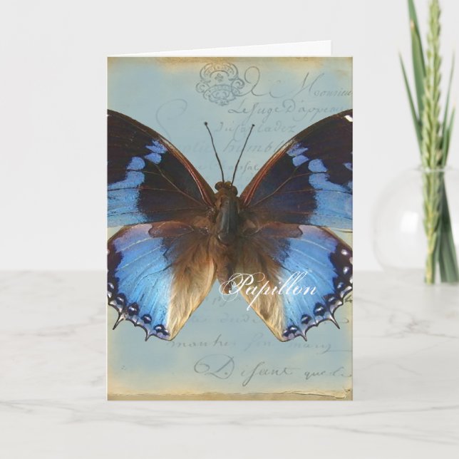 Papillon bleu card (Front)