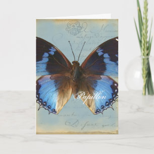 Papillon bleu card