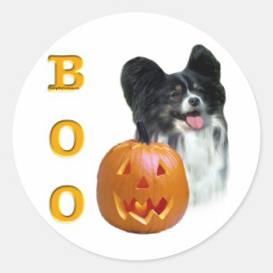Papillon Boo Classic Round Sticker