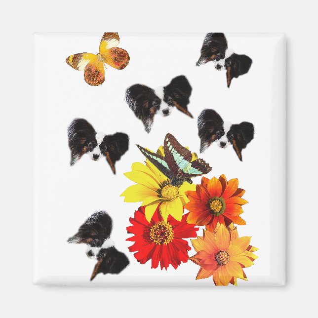 Papillon Butterfly Gifts Magnet (Front)