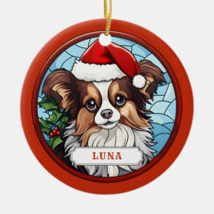 Papillon Ceramic Circle Ornament