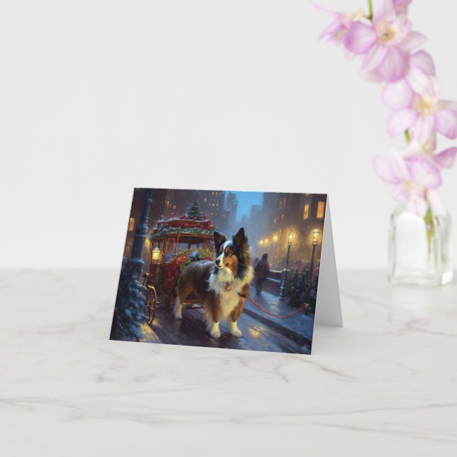 Papillon Christmas Festive Season Card (Orchid)