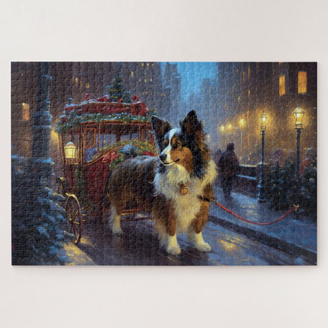 Papillon Christmas Festive Season Jigsaw Puzzle (Horizontal)