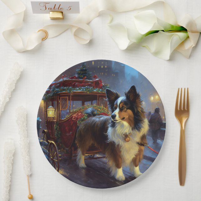 Papillon Christmas Festive Season Paper Plate (Wedding)