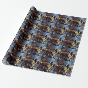 Papillon Christmas Festive Season Wrapping Paper