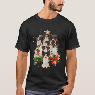 Papillon Christmas Tree Lights Funny Dog Xmas Gift T-Shirt