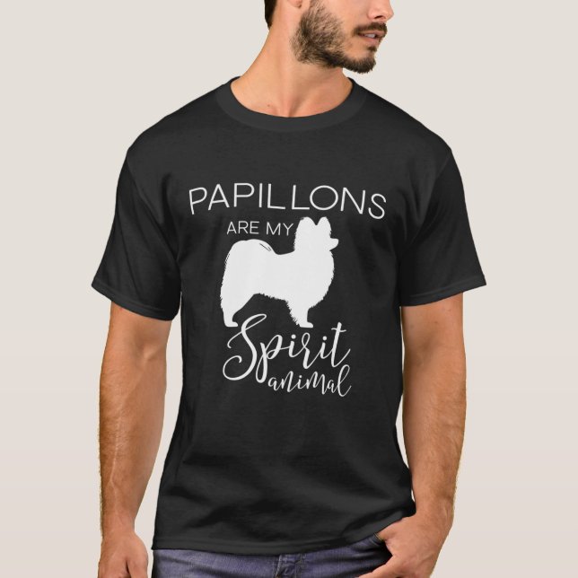 Papillon Continental Toy Spaniel Dog Spirit Animal T-Shirt (Front)