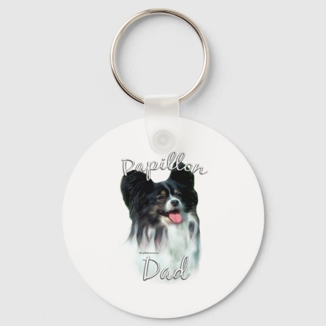 Papillon Dad 2 Key Ring (Front)
