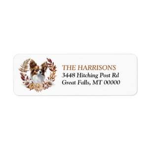 Papillon Dog Autumn Wreath