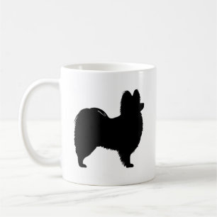 Papillon Dog Breed Silhouettes Coffee Mug