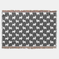 Papillon Dog Breed Silhouettes Pattern
