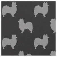 Papillon Dog Breed Silhouettes Patterned