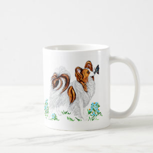 Papillon Dog & Butterfly Eye to Eye Coffee Mug