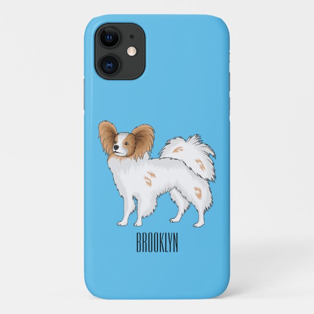 Papillon dog cartoon illustration Case-Mate iPhone case (Back)
