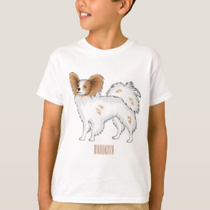 Papillon dog cartoon illustration T-Shirt
