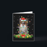 Papillon Dog Christmas Lights Funny Santa Hat Xmas Card<br><div class="desc">Papillon Dog Christmas Lights Funny Santa Hat Xmas</div>